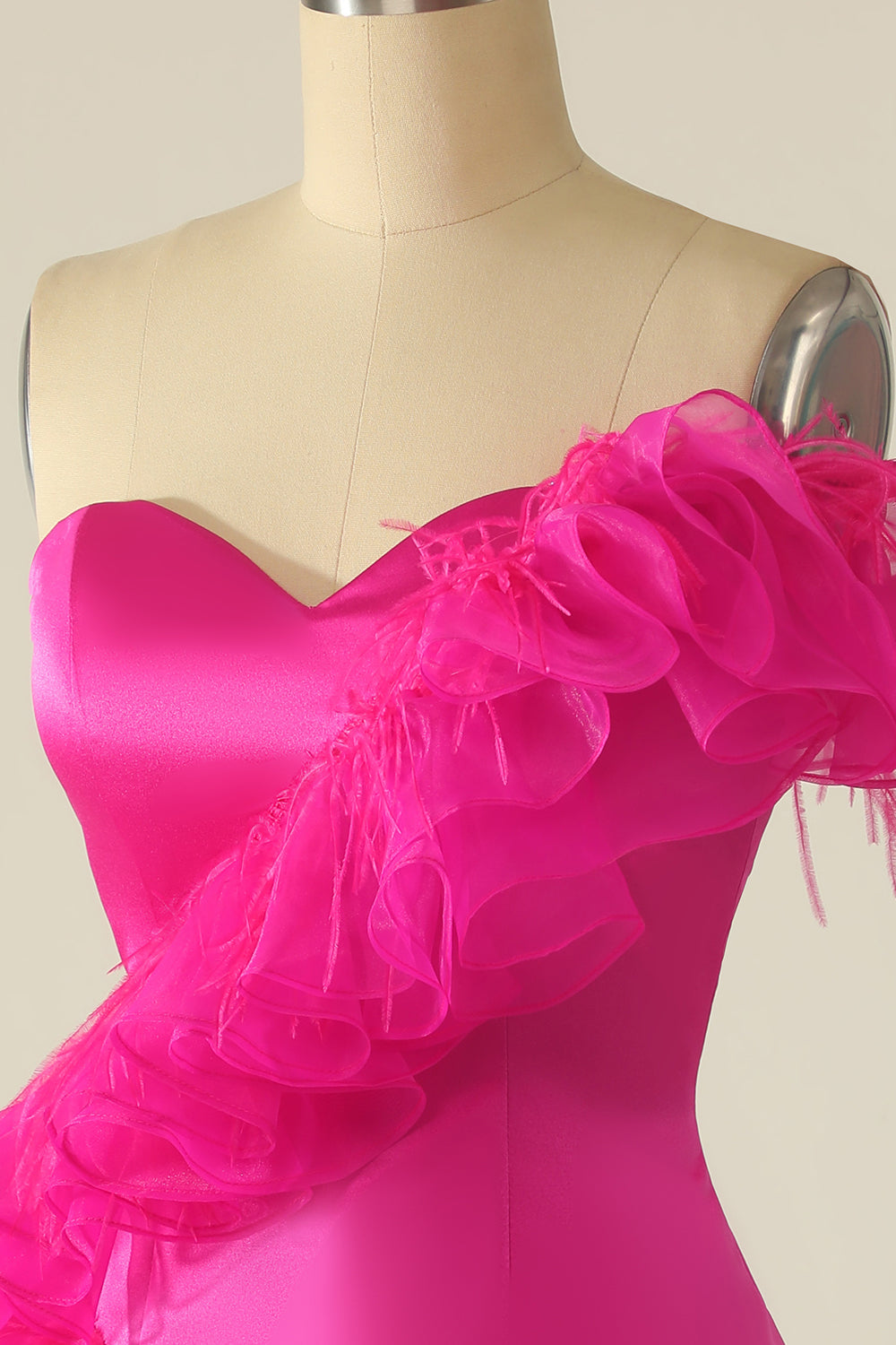 Fuchsia Sweetheart Short Homecoming Dress with Ruffles