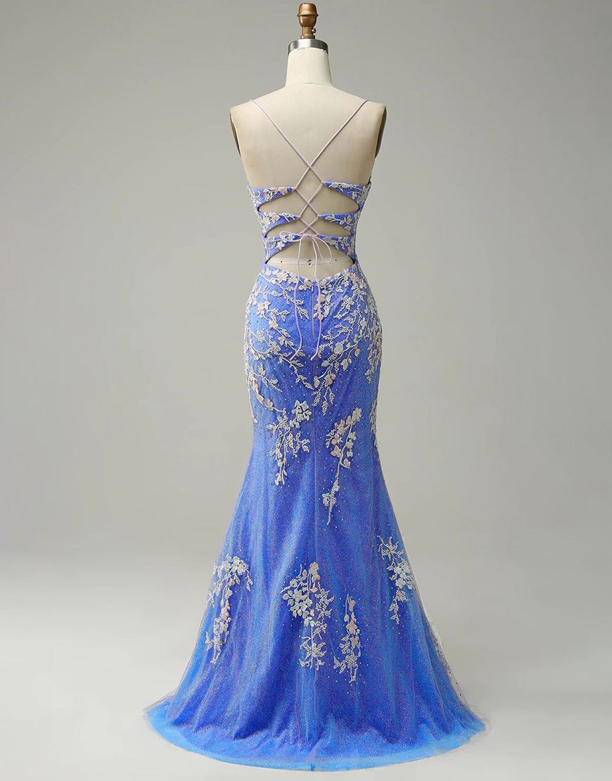 Gorgeous Mermaid V-Neck Prom Dress With Appliques