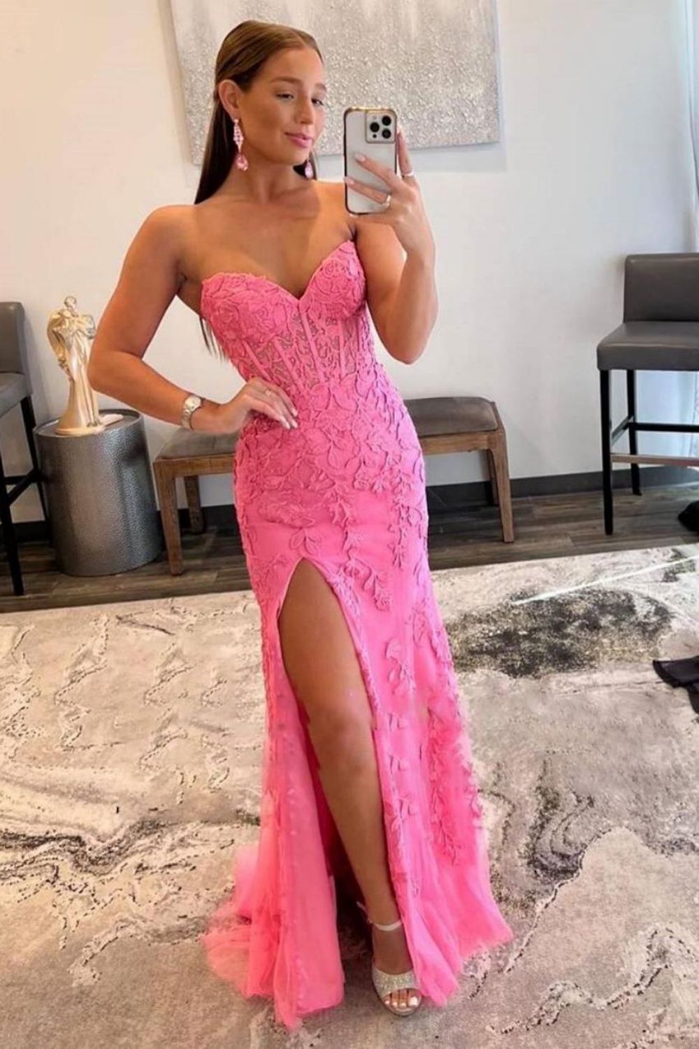 Mermaid Sweetheart Prom Dress With Appliques