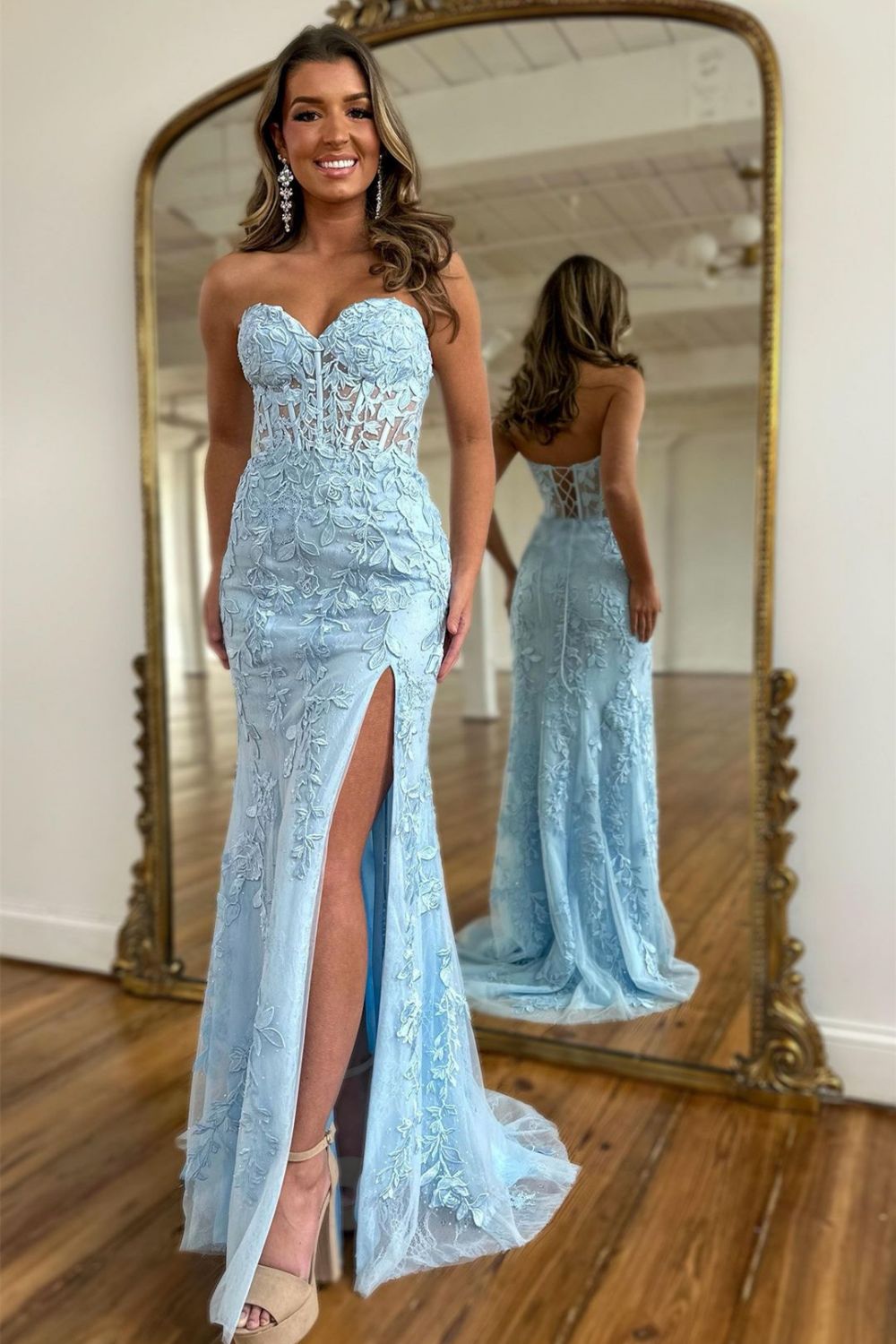 Mermaid Sweetheart Prom Dress With Appliques