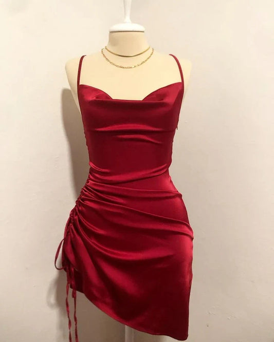 Red Sheath Short Prom Dress Gemmanovae Homecoming Dress