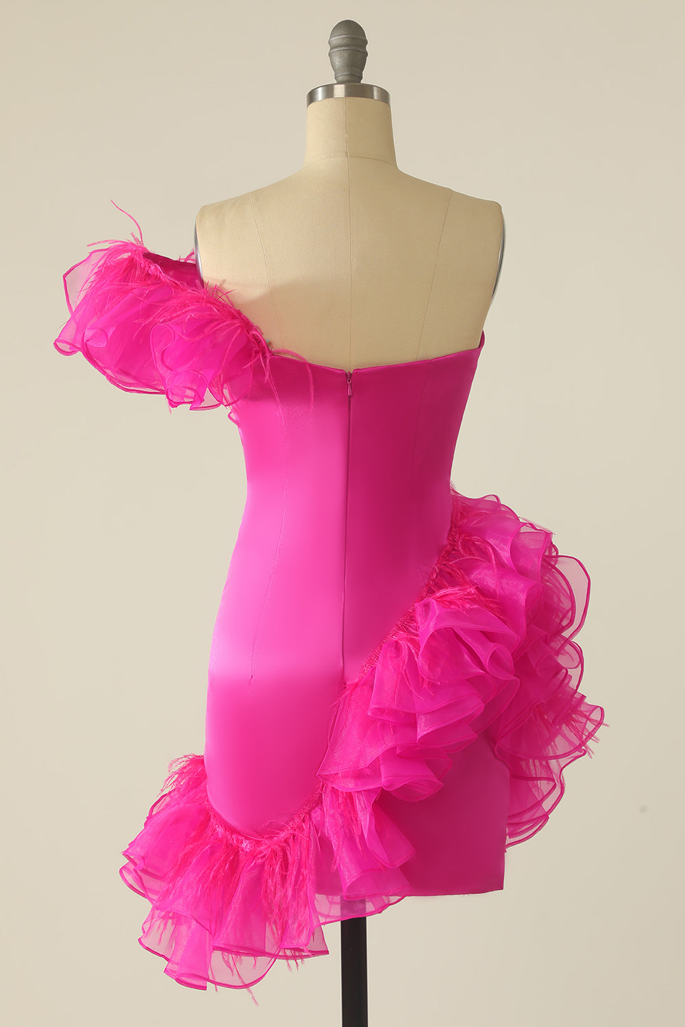 Fuchsia Sweetheart Short Homecoming Dress with Ruffles