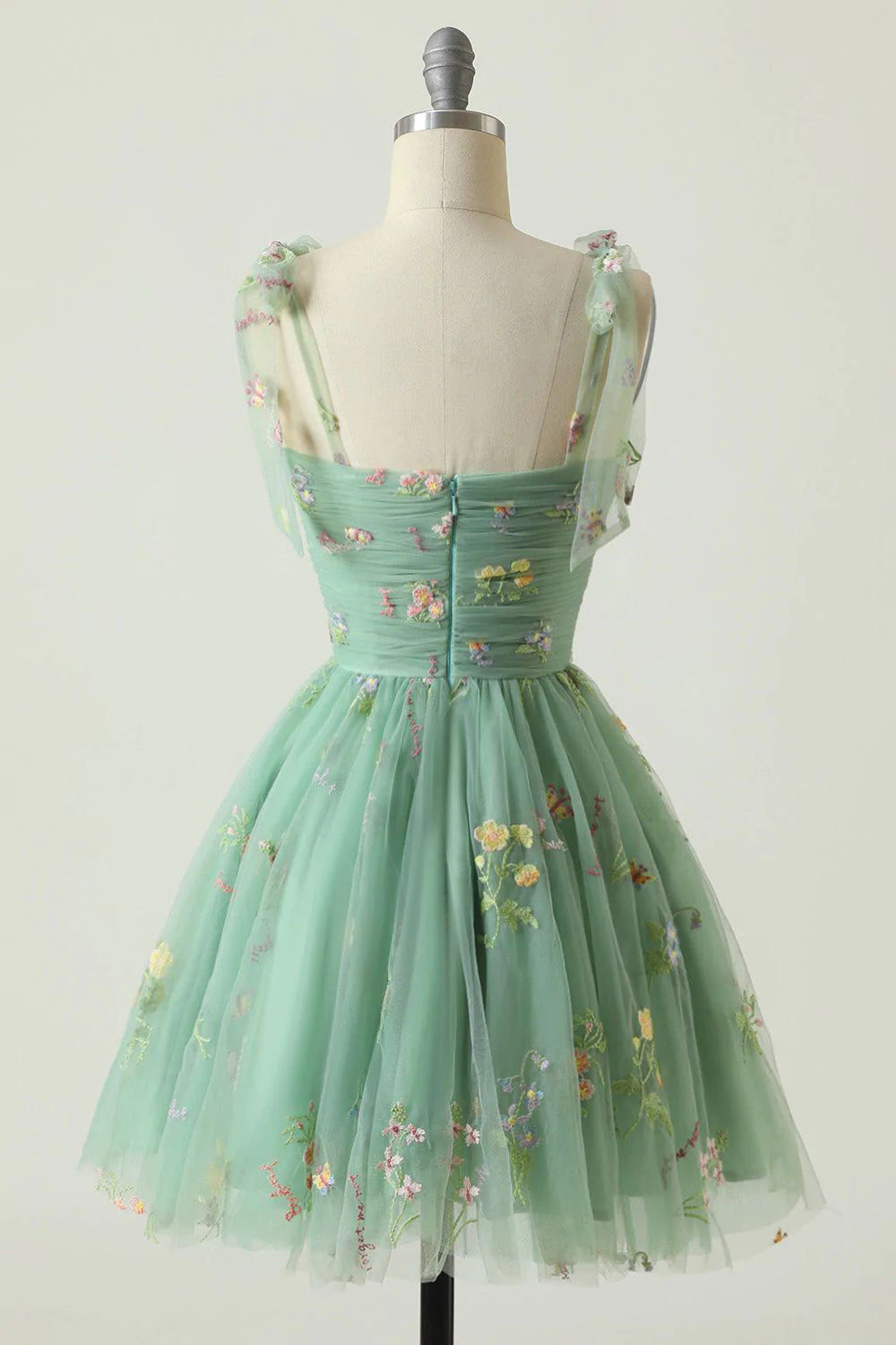 Cute A Line Sweetheart Green Short Homecoming Dress with Embroidery