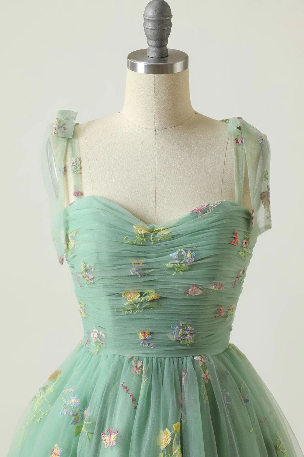 Cute A Line Sweetheart Green Short Homecoming Dress with Embroidery