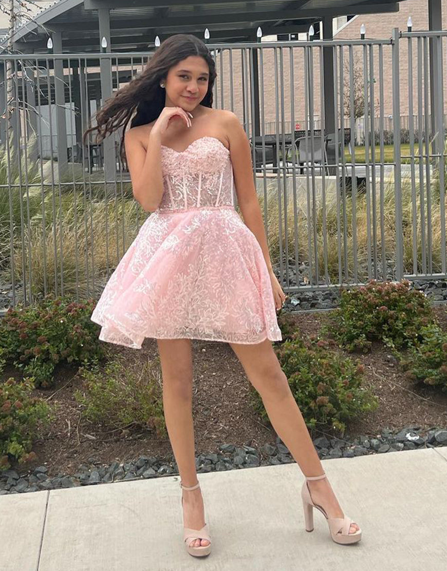 A-Line Sweetheart Homecoming Dress