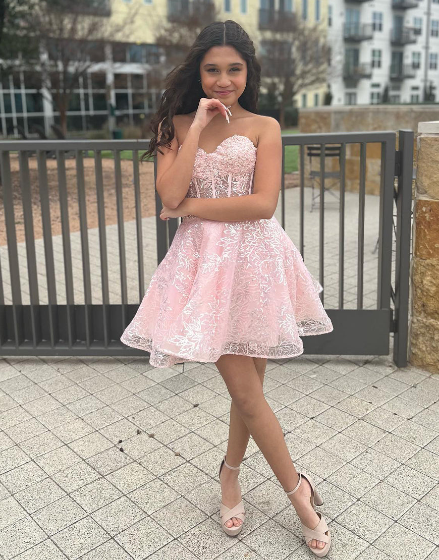 A-Line Sweetheart Homecoming Dress